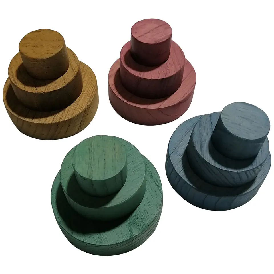 Set de Discos de Madera Apilables 12 Pcs 1