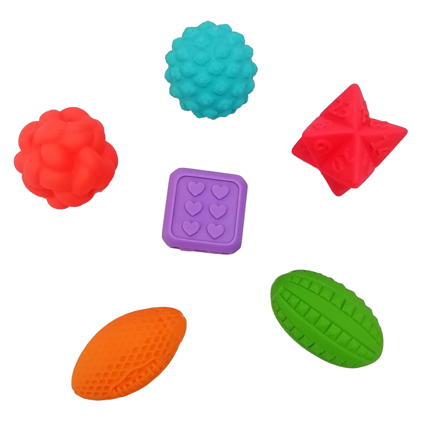 Set de 6 Pelotas Sensoriales 5cm aprox 1