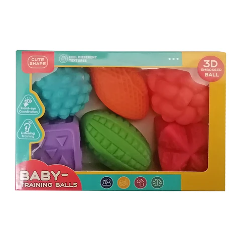 Set de 6 Pelotas Sensoriales 5cm aprox