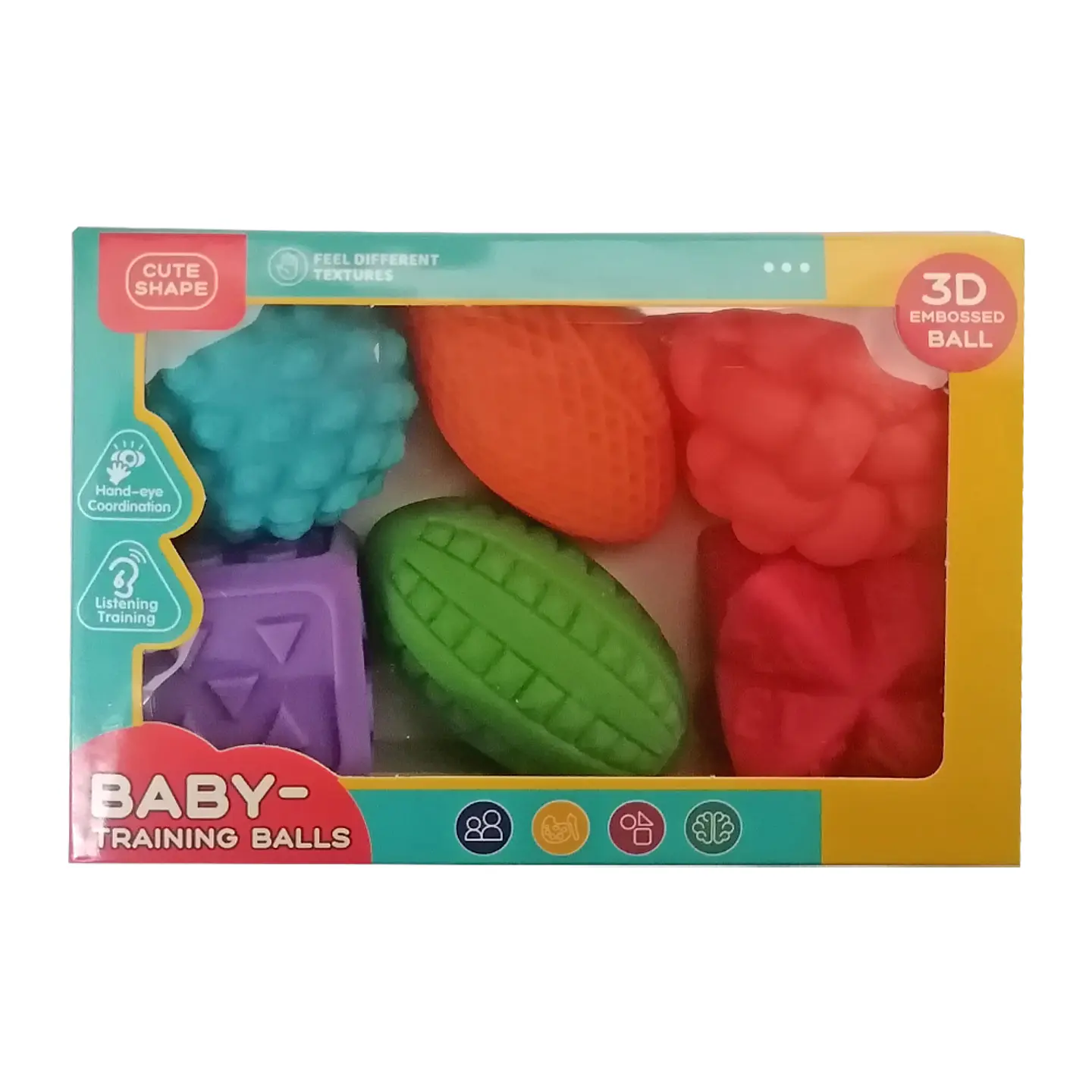 Set de 6 Pelotas Sensoriales 5cm aprox 2
