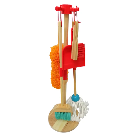 Set de Aseo Madera 60cm - 9pcs