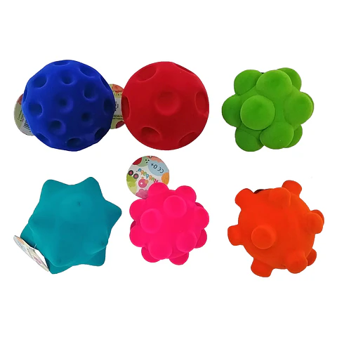 Pelotas motas y hoyitos 6 Uds. 