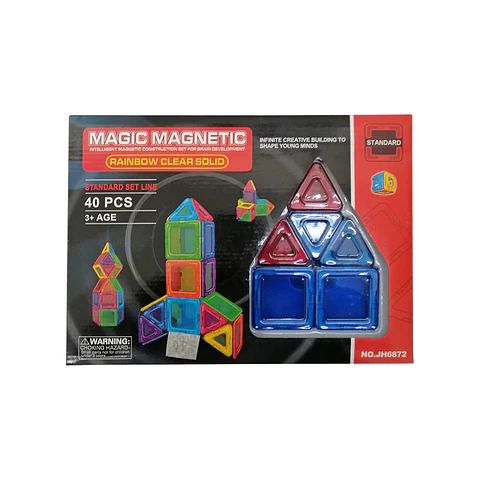 Figuras Geométricas Acrílicas Magnéticas – Set de 40 Unidades