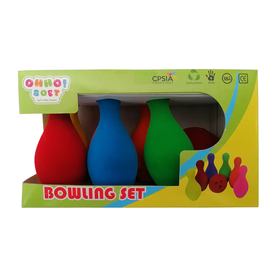 Bowling Set de Caucho Natural 2