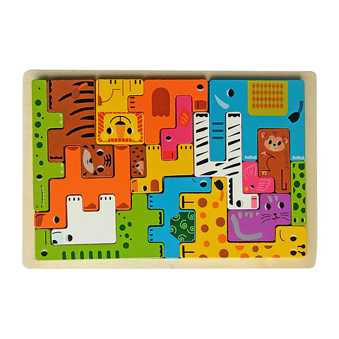 Tetris de Madera Animales de la Selva