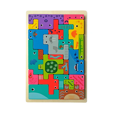 Tetris de Madera Animales del Mar