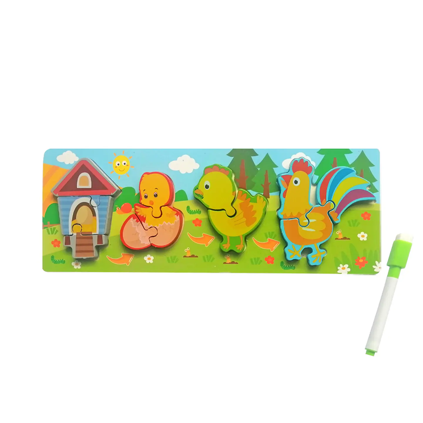 Set de 6 Puzzles de Madera Ciclo de la Vida  1