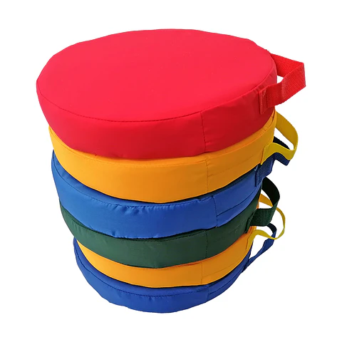 Set de 6 Cojines Circulares de 30x5cm 