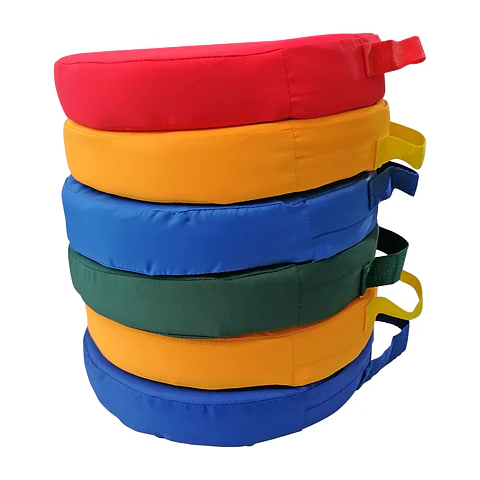 Set de 6 Cojines Circulares de 30x5cm 