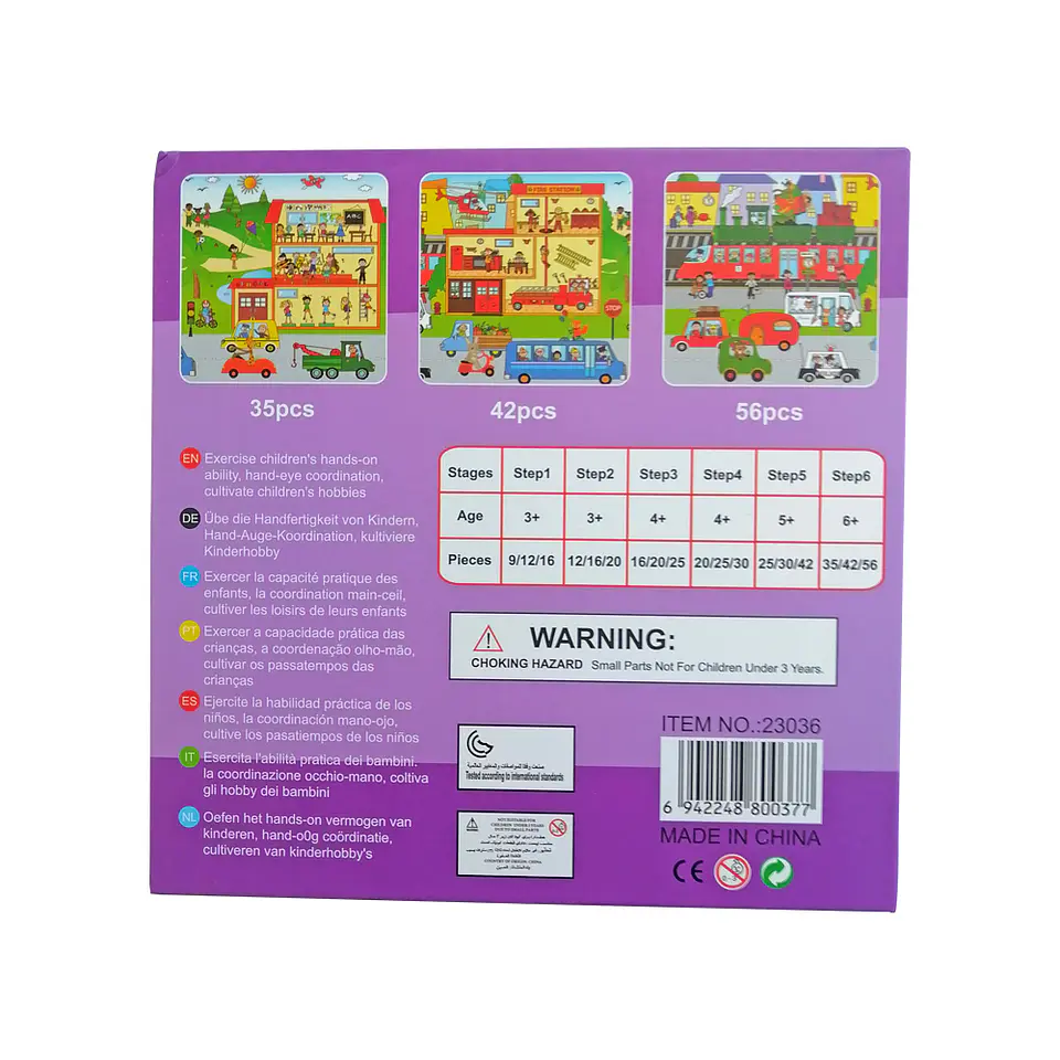 Set de 3 Puzzles Magnéticos 35, 42, 56 Pcs 3