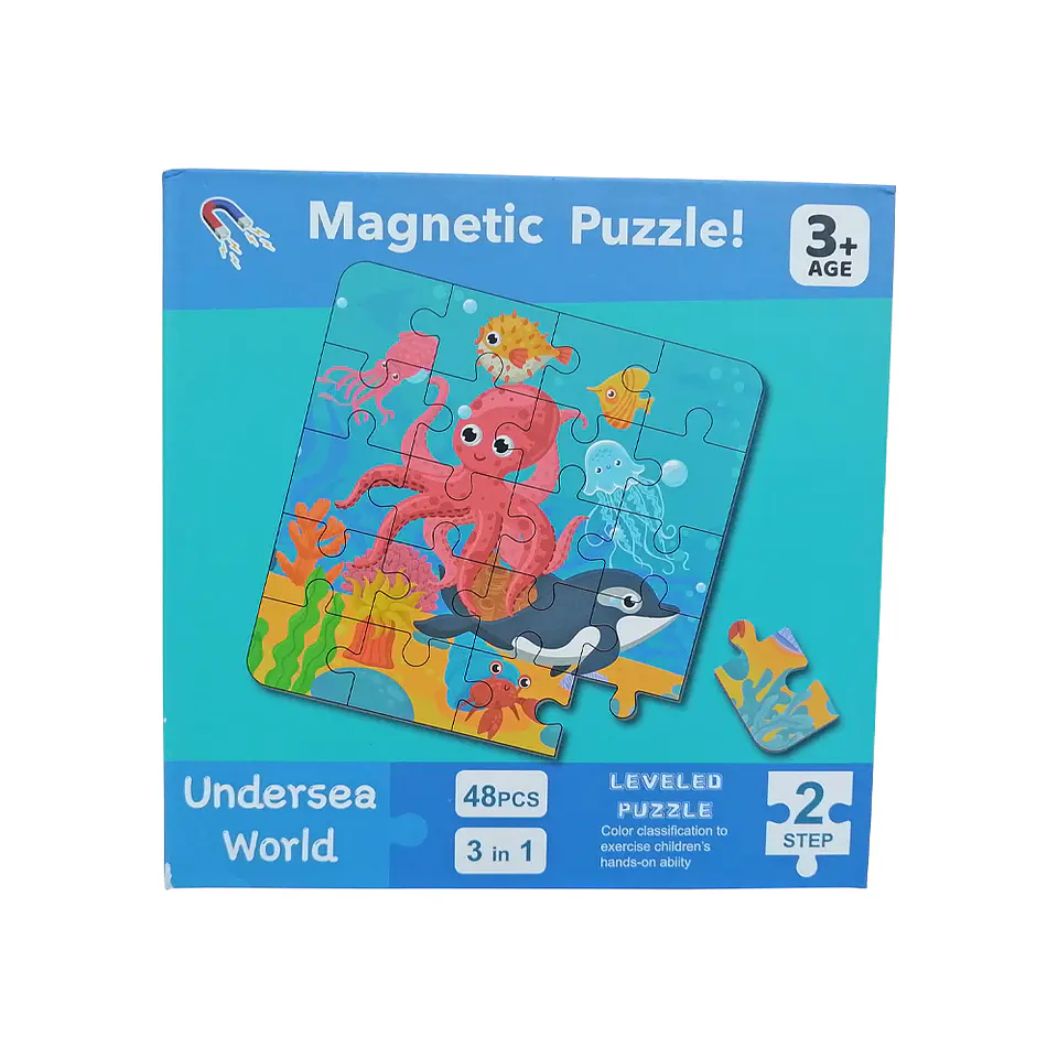 Set de 3 Puzzles Magnéticos 12, 16, 20 Pcs 3