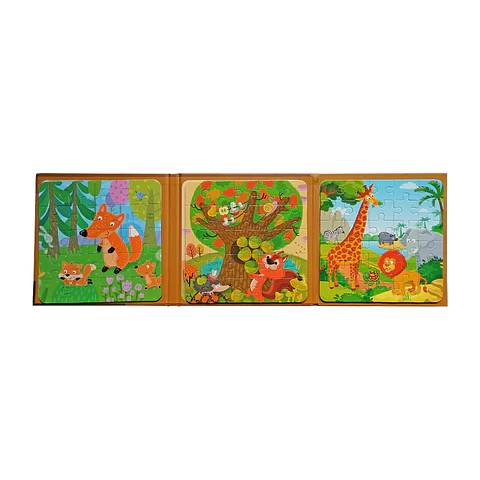 Set de 3 Puzzles Magnéticos 20, 25, 30 Pcs