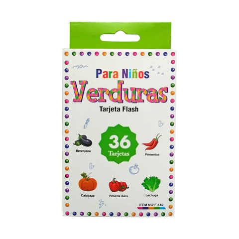 Tarjetas Flash Card Verduras
