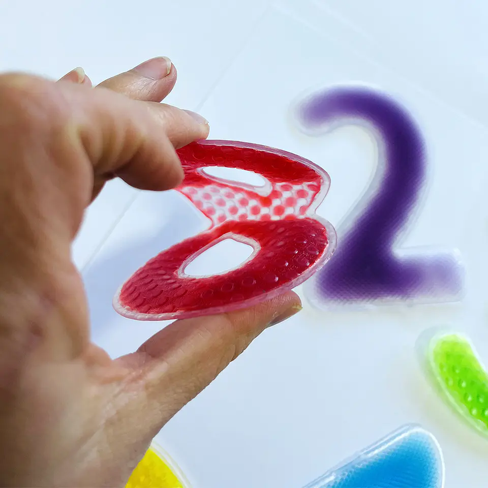 Números blandos del 0 al 9 translúcidos 4