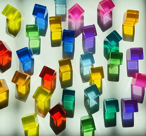 Cubos Acrílicos de Colores
