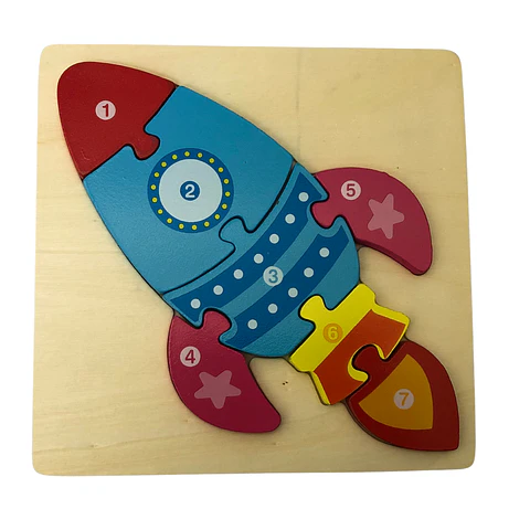 Puzzle Cohete Madera 18X18