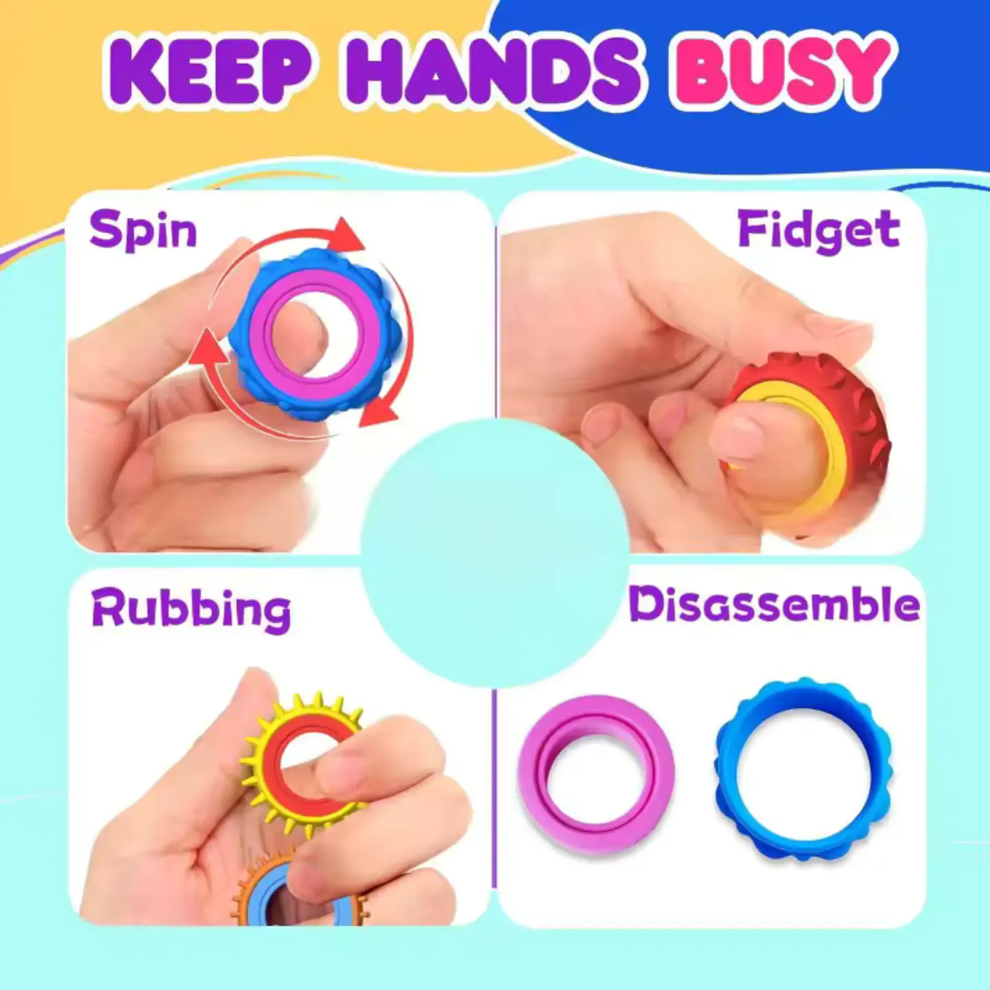 Set de 6 Anillos Giratorios Sensoriales 3