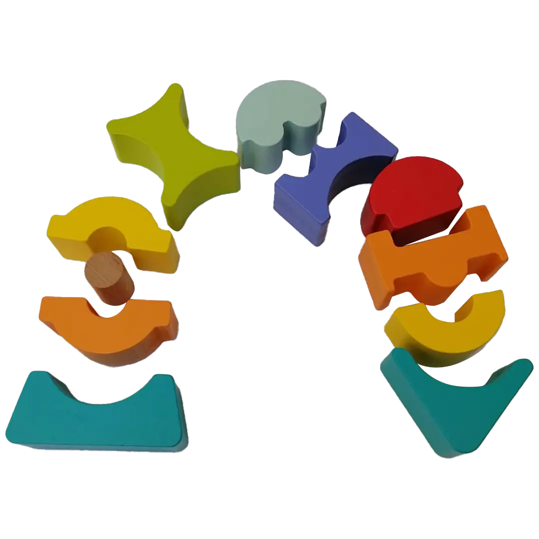 Pirámide Apilable de Madera 1