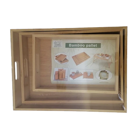 Set de 3 Bandejas de Bamboo