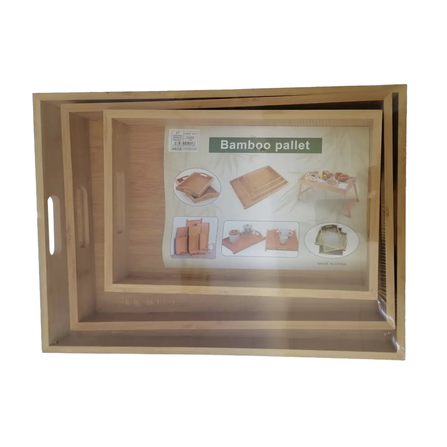 Set de 3 Bandejas de Bamboo 1