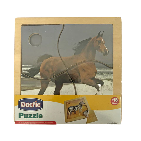 Puzzle Caballo 4Pcs Madera