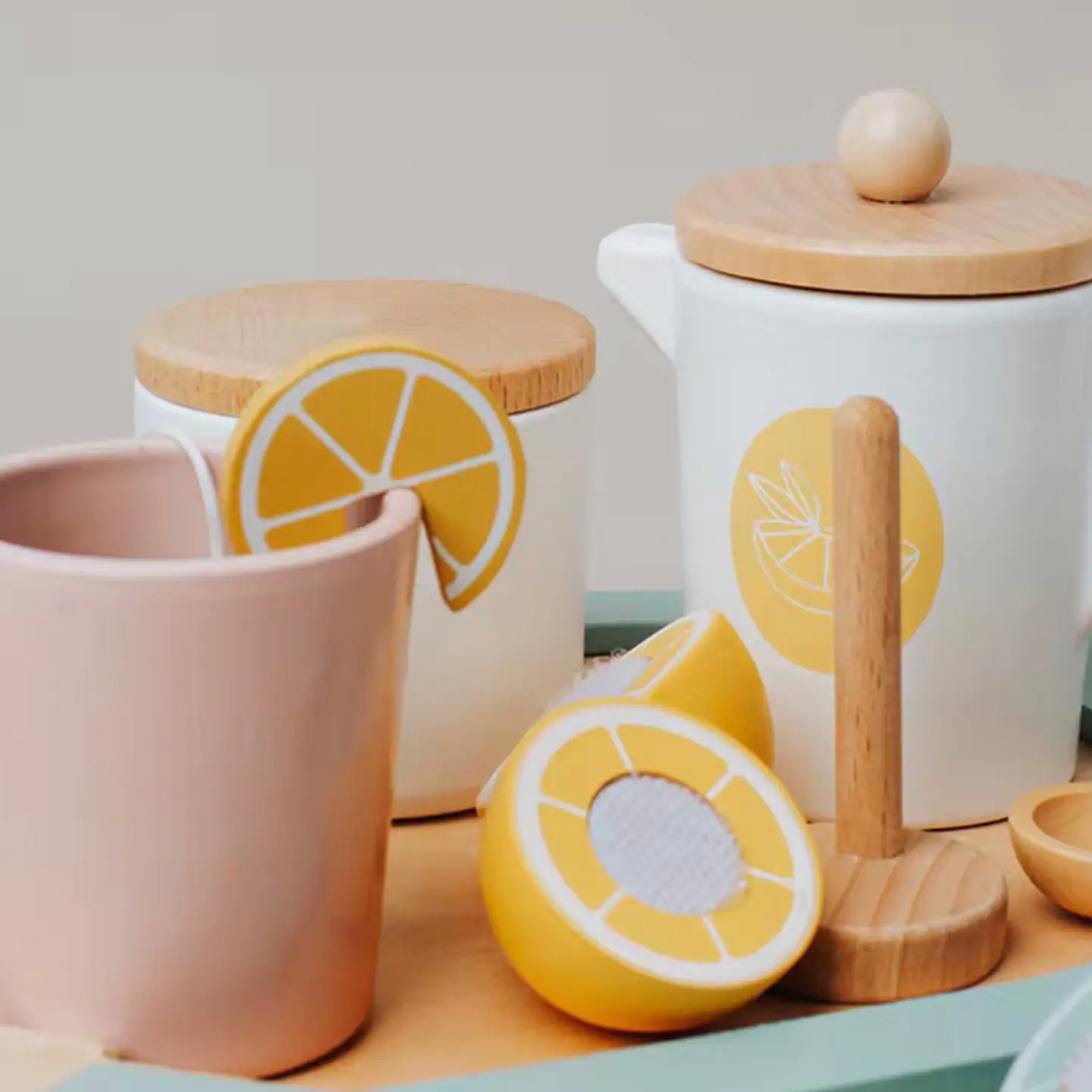 Set Té de Limón de Madera 2