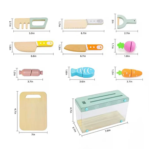 Set de Accesorios de Cocina de Madera