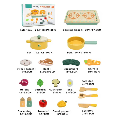 Set de Madera para Cocinar