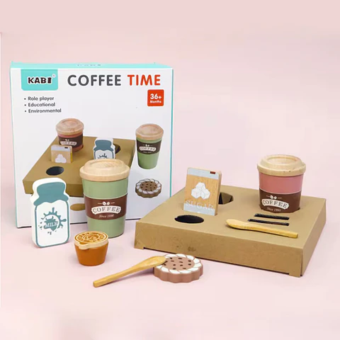 Set para Cafecito de Madera