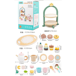 Set de Té y Cupcakes de Madera