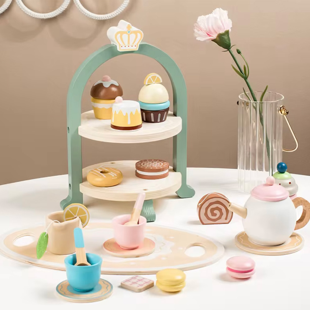 Set de Té y Cupcakes de Madera