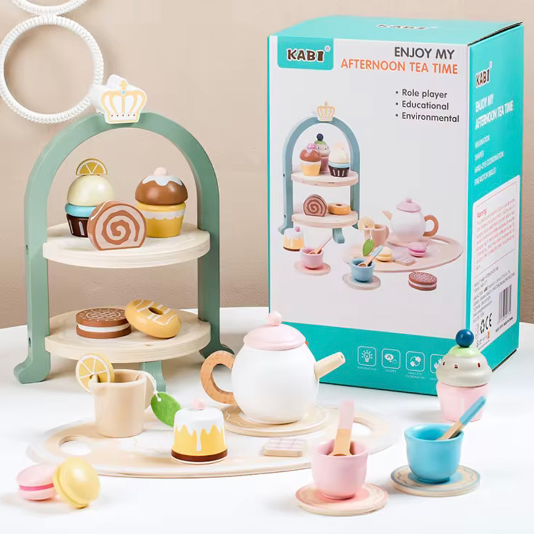 Set de Té y Cupcakes de Madera 4