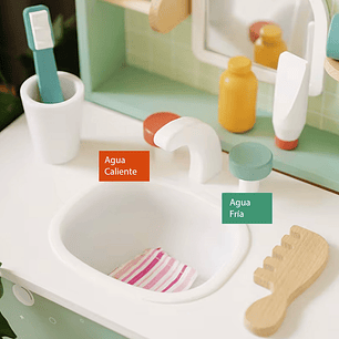 Lavamanos de Madera con Accesorios 