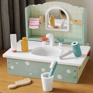 Lavamanos de Madera con Accesorios 