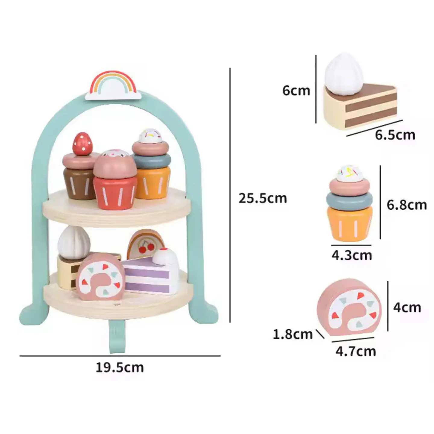Exhibidor de Pastelito de Madera 2