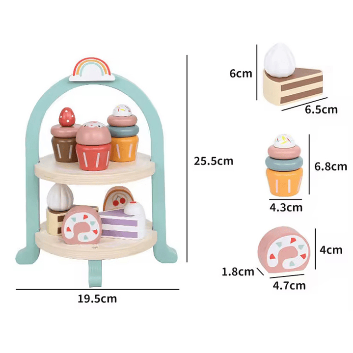 Exhibidor de Pastelito de Madera 2