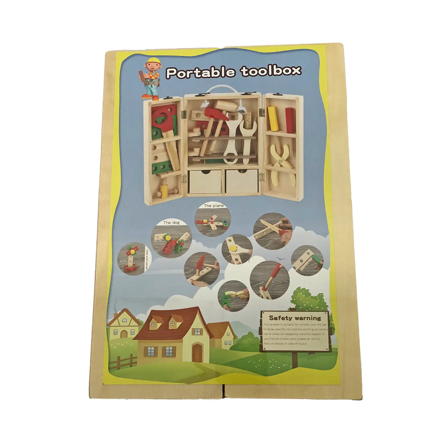 Caja con Herramientas de Madera Montessori 1