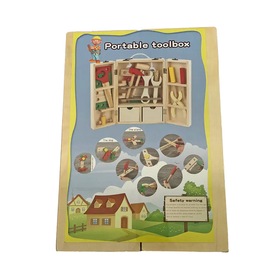Caja con Herramientas de Madera Montessori 1