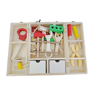 Caja con Herramientas de Madera