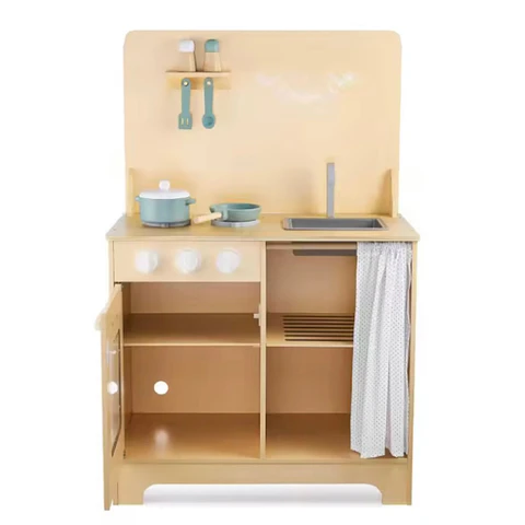 Cocina de Madera con Luz y Accesorios