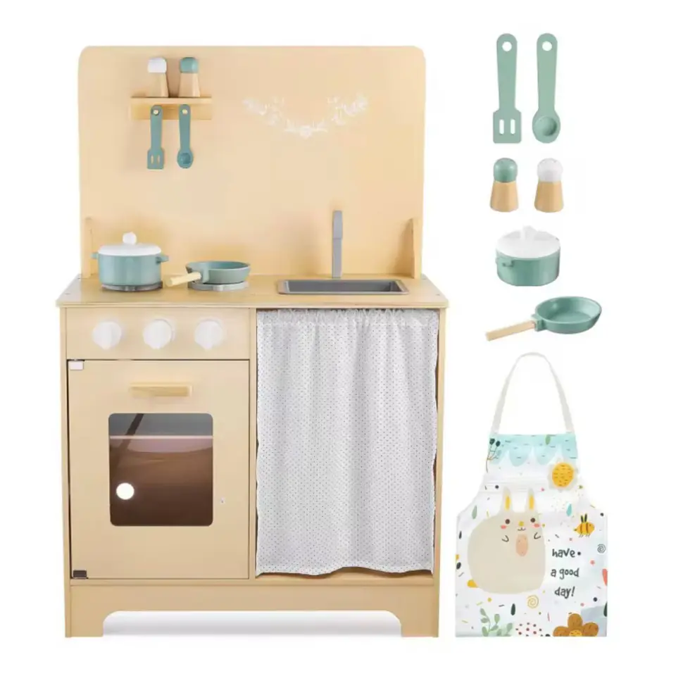 Cocina de Madera con Luz y Accesorios 1