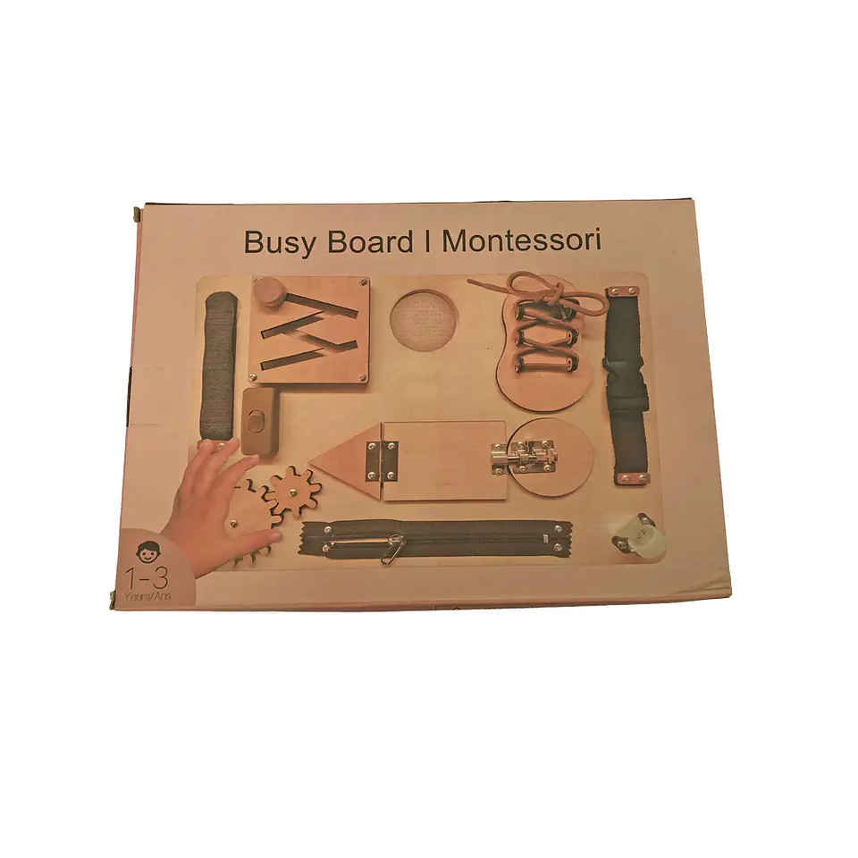 Tablero de Motricidad Madera Montessori 1