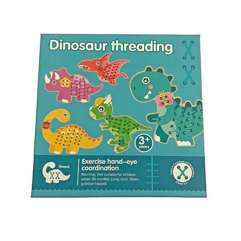 Dinosaurios para Enhebrar 12 Piezas