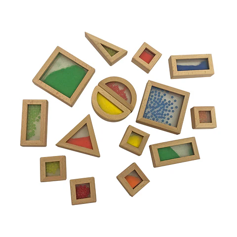 Bloques de Madera Arena y Cuentas 
