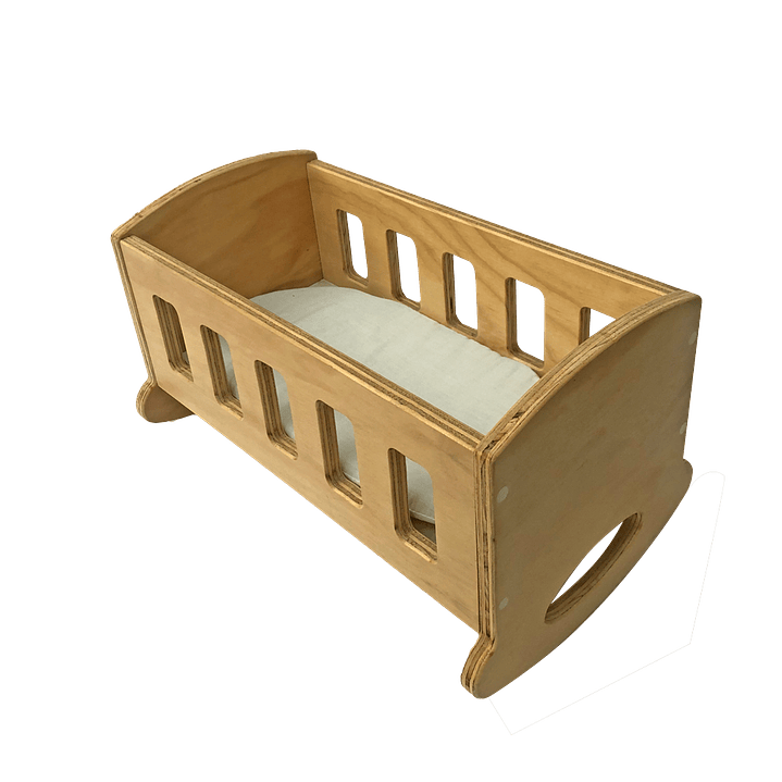 Cuna de Madera 25x43x44 para Muñecos 2