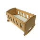 Cuna de Madera 25x43x44 para Muñecos - Miniatura 2