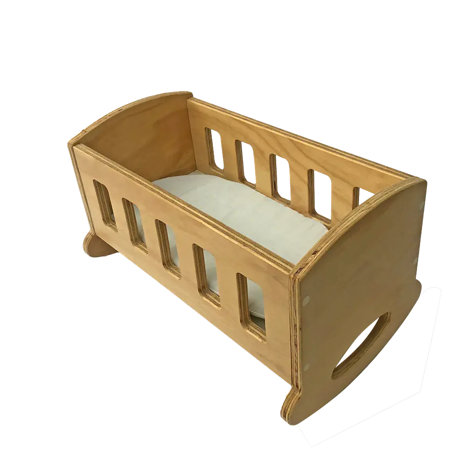 Cuna de Madera 25x43x44 para Muñecos 2