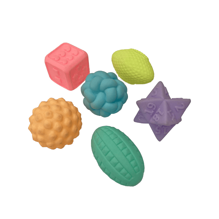 Set 6 Pelotas Bebé de Goma 1