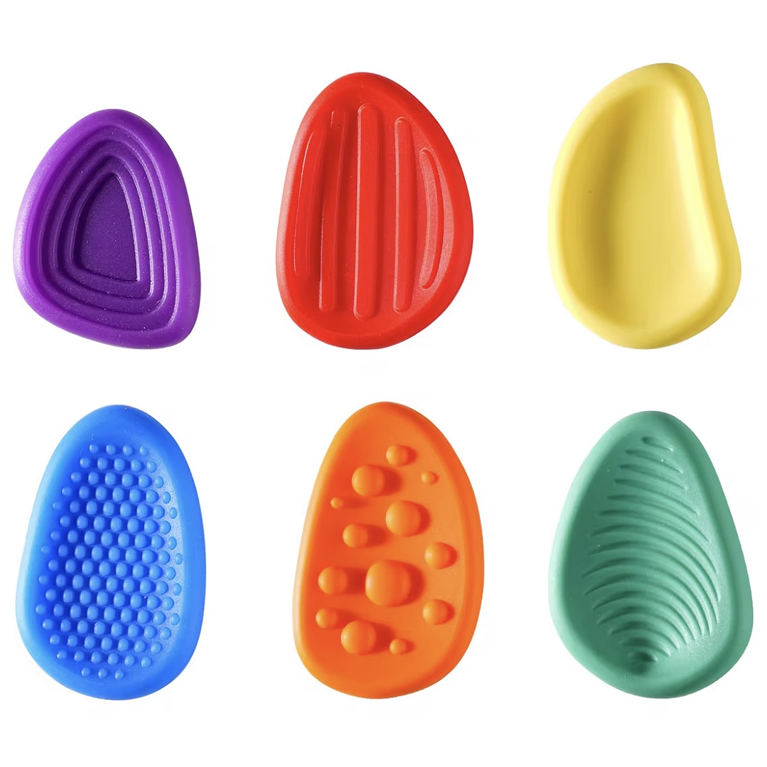 Set De 6 Piedras Con Texturas Sensoriales 1