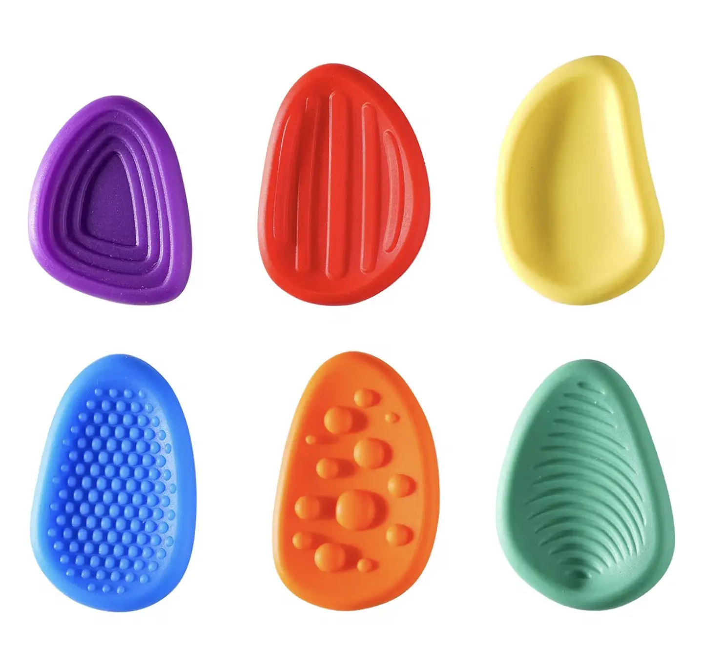 Set De 6 Piedras Con Texturas Sensoriales 1